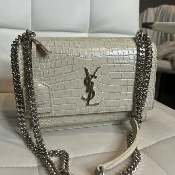 HOT Yves Saint White Ysl Sunset Bag Yves Saint Laurent Bags Ysl